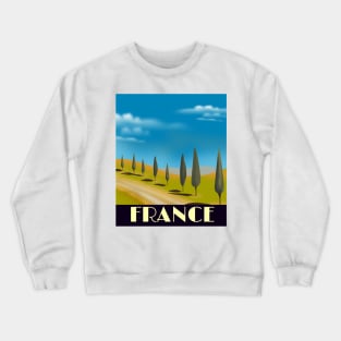 France landscape travel poster Crewneck Sweatshirt